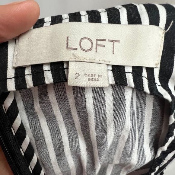 Loft Black and White Striped Dress - Picture 9 of 9